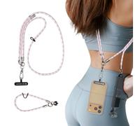 K&F CONCEPT Phone Lanyards for iphone 17 Series, Mobile Phone Lanyard Adjustable, Phone Lanyard Crossbody and Wrist Strap, Anti-Lost iphone Lanyard for Action Camera (Pink)