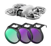 K&F Concept PL, ND8, ND16 Filter Set for DJI Neo, Optical Glass Neutral Density Polarizer Filters with 28-Layer Coating
