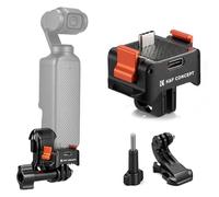 K&F CONCEPT Rapid Charging Magnetic Base Compatible with DJI Osmo Pocket 4 & 3, Arca-Swiss & 1/4" Threads & Action Camera Mount Adapter, CNC Aluminium Vlog Expansion Dock