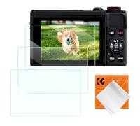 K&F Concept Screen Protector for Canon G9X II, G9X, G7X II, G7X, G5X II, G5X Camera Accessories 3 Pack, 0.3mm 9H Hardness Tempered Glass Anti-Scrach Bubble-Free, with Microfibre Cleaning Cloth