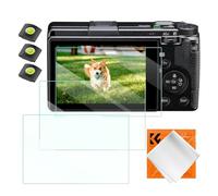 K&F Concept Screen Protector for Ricoh GR III GR IIIX Camera Accessories 3 Pack, 0.3mm 9H Hardness Tempered Glass Anti-Fingerprint Anti-Scrach Bubble-Free, with Hot Shoe Cover and Cleaning Cloth