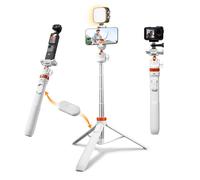 K&F CONCEPT Selfie Stick, 62"/158cm White Phone Tripod