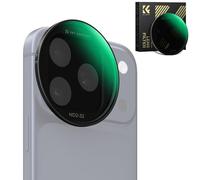 K&F CONCEPT Snap-On ND2-32 Filter for iPhone 17 Pro & Pro Max, 11.2g Ultra-Lightweight Variable ND Lens Filter with Snap-on Deco Mount, AGC Glass 28-Layer Coating - Black