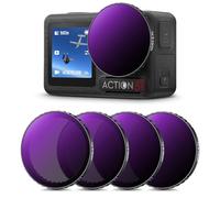 K&F Concept Snap-on ND8, ND16, ND32, ND64 Filter Set for DJI Osmo Action 5 PRO/4/3, Neutral Density Polarizing Optical Glass With 28-Layer Coating