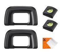 K&F Concept Soft Silicone Eyecup Eyepiece Viewfinder for D5000 D5100 D3000 D3100 Cameras Replaces Nikon DK-25 Eyecup(2 Pcs) with Hot Shoe Cover