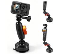 K&F CONCEPT Suction Cup Mount, Windshield Car Adapter for Action Camera | Accessories Compatible with DJI Osmo Pocket 4P/4/3, Action 4/6/5 Pro, Insta360 X6/5/4, GoPro Hero 13-8, Akaso ek7000, XP01