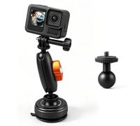 K&F CONCEPT Suction Cup Mount with Magic Arm Ball Head 1/4"&3-Claw Adapter