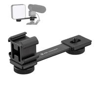 K&F CONCEPT Triple Cold Shoe Mount Extension Bracket with 1/4" Screw & Hole | Aluminum Alloy Extension Bar for Mic LED Light Compatible with OSMO Mobile 7/7P 8/8P RS 3/4 Mini 4Pro Gimbal Stabilizer, MS76