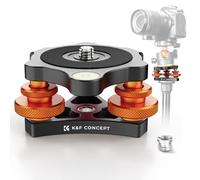 K&F CONCEPT Levelling Base, Aluminium Levelling Base with 3/8 Inch Screw, -5° Precise Angle Adjustment, Tricycle Levelling for Macro Panoramic Photography with 1/4 to 3/8 Screw, 3kg Load Capacity