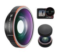 K&F CONCEPT Wide-Angle Lens Compatible with DJI Osmo Action 5 pro Action 4 Wide Angle Lens, 180° Ultra Wide View Lens