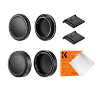 K&F CONCEPT X Mount Body Cap & Rear Lens Cover Kit with Cleaning Cloth kit | Compatible with Fuji Fujifilm X Mount X-Pro2 X-Pro3 X-T2 X-T3 XT4 XT5 X-E4 X-T30 X-E2 X-E2s X-E3 X-E4 X-A10 X-A7 X-A5