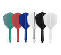 TARGET Darts K Flex Integrated Dart Flights And Shafts, No.6 Clear (Short) | Pack Of 3 K-Flex - No6, Kflex All In One Moulded Dart Flight & Stem | Professional Dart Accessories