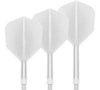 TARGET Darts K Flex Integrated Dart Flights And Shafts, No.6 Clear (Short) | Pack Of 3 K-Flex - No6, Kflex All In One Moulded Dart Flight & Stem | Professional Dart Accessories