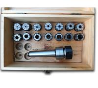 K-Gualda Collet Chuck Hand for Lathe MT3-ER25 M12 and ER25 Collet Chuck Set (14 Piece)