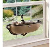 K&H PET PRODUCTS EZ Mount Window Bed Kitty Sill, Tan, 27 x 11 x 6