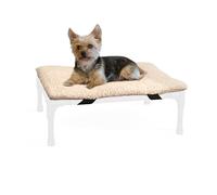 K&H PET PRODUCTS Original Microfleece Pad for Outdoor Raised Dog Bed, Portable and Washable Dog Cot Pad (Cot Sold Separately) - Tan Fleece Small 17 X 22 Inches