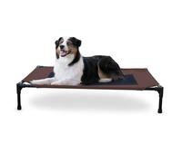 K&H PET PRODUCTS Original Pet Cot Elevated Dog Bed Chocolate/Black Mesh Large 30 X 42 X 7 Inches