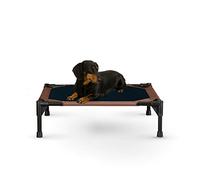 K&H Pet Products Original Pet Cot Elevated Dog Bed Chocolate/Black Mesh Small 17 X 22 X 7 Inches