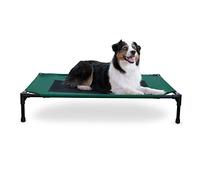 K&H Pet Products Outdoor Elevated Dog Cot, Breathable Cooling Elevated Cot Hammock Pet Bed for Large Dogs, Washable Mesh Cover, Raised Metal Frame, Collapsible, Portable - Large 42 X 30in Green