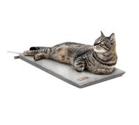 K&H PET PRODUCTS Thermo-Kitty Mat Heated Pet Bed Gray 12.5 X 25 Inches