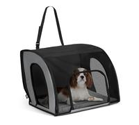 K&H PET PRODUCTS Travel Safety Carrier for Pets, Dog Crate For Car Gray/Black Medium 24 X 19 X 17 Inches