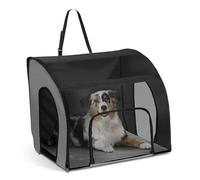 K&H Pet Products Travel Safety Carrier for Pets, Dog Crate for Car Travel, Dog Soft-Sided Carrier for Large Dogs, Portable Car Seat Kennel, Gray/Black Large 29.5 X 22 X 25.5 Inches