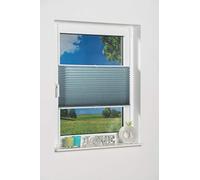 K-Home Klemmfix Pleated Blind, 100 x 210 cm (W x L), Petrol Light Protection, Modern Crushed Look