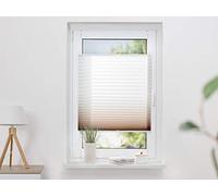 K-home Klemmfix Pleated Blinds Colour Gradient, brown, 45 x 210 cm