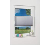 K-home Klemmfix Plissee Palma, Polyester, grey, 40 x 210 cm