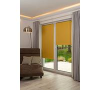 K-home Thermal Blackout Roller Blind, No Drilling Required, Yellow, W 40 x H 150 cm