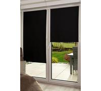 K-home Thermal Klemmfix Side Pull Roller Blind, Black, 70 x 250 cm (W x L), Blackout