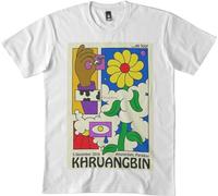 K-hruangbin Tour Art t Shirt Classic Breathable T Shirt Casual Round Neck Easy Tee Comfortable Tees White L