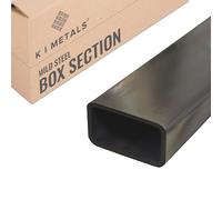 K I Metals Mild Steel Box Section - 500MM Length x 100MM Width x 50MM Height x 4MM Thickness Rectangular Hollow Section | Durable Mild Steel Tube for Construction, Residential & DIY Project