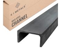 K I Metals Mild Steel Channel - 40mm Width x 20mm Height x 5mm Thickness x 1.5M Length | Durable Structural Steel Channel for Construction, Residential, & Commercial Use | Heavy-Duty Design | 2-PK