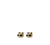 K/Ikonik 2.0 Pave Choupette Studs - female - Karl Lagerfeld - Earrings - Yellow - ONE SIZE - Accessories ONE SIZE