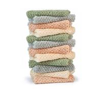 K&janet6am Microfiber Cleaning Cloth for Kitchen, 12 Pack Premium Coral Velvet Dish Cloths for Washing Dishes, Super Absorbent Coral Fleece Cleaning Cloths, Nonstick Oil Washable Fast Drying Rags