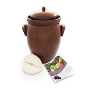 K&K Fermentation Pot 16,0 Litres Sauerkraut Jar Pickling Crock Including Weight Stone, Lid and Booklet