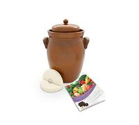 K&K Fermentation Pot 7.0 Litres Sauerkraut Jar Pickling Crock Including Weight Stone, Lid and Booklet