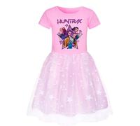 K-K Pop D-Demon H-Hunters Dresses for Girls Tulle Maxi Dresses Comfortable & Soft Flutter Sleeve Dress Stylish A-Line Festive Party Dress Girls Casual, for Travel Vacation Daily