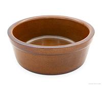 K&K V Dog Bowl Heavy Stoneware Ceramic 3.8 Litres 28 x 11 cm Brown
