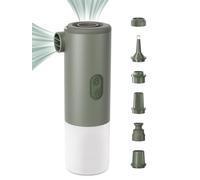 K Kasonic Electric Air Pump with Camping Lantern, Camping Rechargeable Pumps with 5 Nozzles for Deflate, Inflatable Bed Pumps for Vacuum Bags, Pool Float, Portable Pump for Outdoor Travel