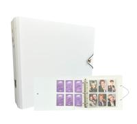 K-Keep [A5 Extra Wide] 6 Pocket Binder - [1.5 Inch] - [Minimalist Series] - D-Ring Compact Beginner Friendly Comprehensive Kpop Photocard Collector Binder (Minimal White)