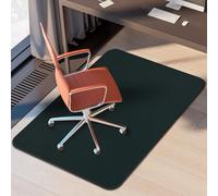 K KERNOWO Office Chair Mat for Carpet and Hardwood Floors, 47x35'' Corduroy Carpet Protector Chair Mat for Home & Office, Easy Glide Heavy-Duty Folding Mat (Dark Green)