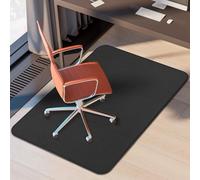 K KERNOWO Office Chair Mat for Carpet and Hardwood Floors, 47x35'' Corduroy Carpet Protector Chair Mat for Home & Office, Easy Glide Heavy-Duty Folding Mat (Black)