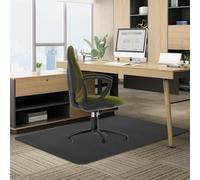 K KERNOWO Office Chair Mat for Carpeted & Hardwood Floor, 120x90cm Carpet Protector Chair Mat for Home Office Rolling Chair Easy Glide Heavy Duty Folding Mat (Black)