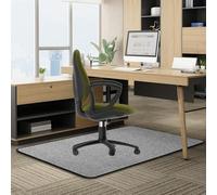 K KERNOWO Office Chair Mat for Carpeted & Hardwood Floor, 120x90cm Carpet Protector Chair Mat for Home Office Rolling Chair Easy Glide Heavy Duty Folding Mat (Light Grey)