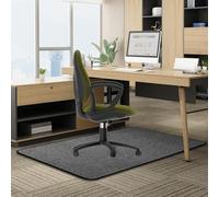 K KERNOWO Office Chair Mat for Carpeted & Hardwood Floor, 120x90cm Carpet Protector Chair Mat for Home Office Rolling Chair Easy Glide Heavy Duty Folding Mat (Dark Grey)