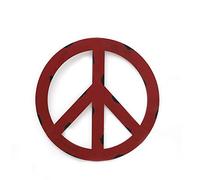 K KILIPES Rustic Metal Treasured Peace Sign Wall Hanging Ornament Home Door Decor Decorative Plaque Signs Outdoor Metal Peace Wall Art Hippie Decor (12")