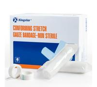 K Kingstar Gauze Bandages 48 Pack - Stretchable Gauze Bandage - Non-Sterile Individually Wrapped - 4" x 14ft - Includes Medical Tape, Premium First Aid Supplies and Dressings