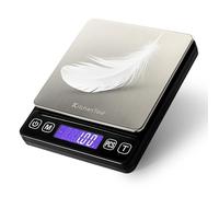 K KitchenTour Digital Kitchen Scale - 500g/0.01g High Accuracy Precision Multifunction Food Meat Scale Jewelry Lab Carat Powder Scale with Back-Lit LCD Display(Batteries Included)
